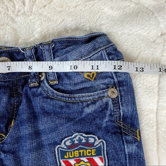 3/$20 Justice Girls Patch Jeans Size 10S - Picture 4 of 11